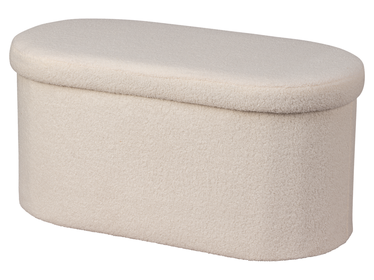 Taburet de depozitare LIVARNO home dintr-o țesătură deschisă, texturată.