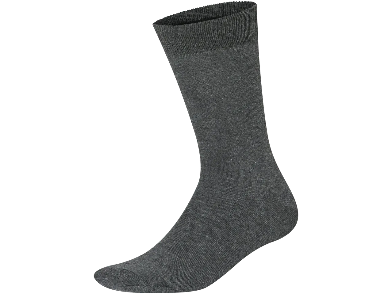 Un calzino grigio di lana.