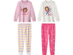 Två pyjamasset med långärmade tröjor och byxor, med Gabby's Dollhouse-motiv.