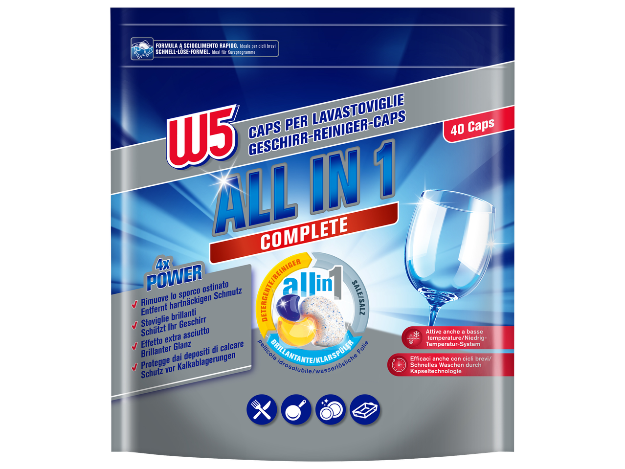 Capsule per lavastoviglie all in 1