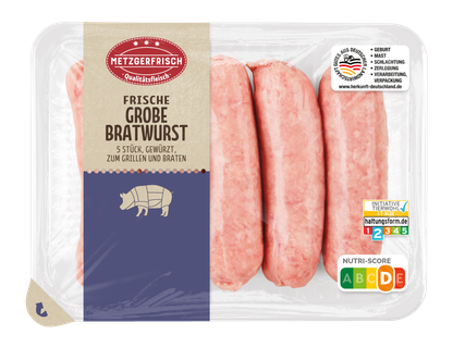 Frische Grobe Bratwurst