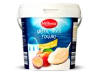 Milbona Griekse yoghurt met perzik en passievrucht.