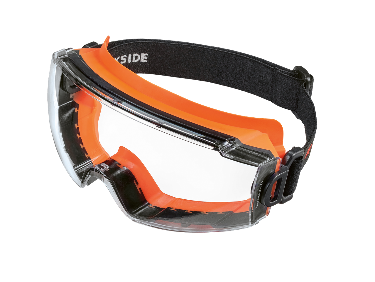 PARKSIDE® Safety Goggles with clear lens and orange frame