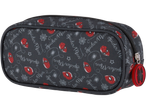 Spider-Man pencil case: spiderweb and logo design.