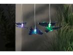 Girandola a energia solare a forma di farfalle luminose colorate.