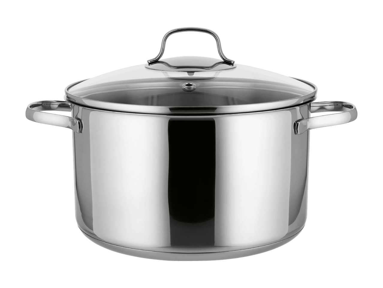 Casserole en acier inoxydable avec couvercle en verre