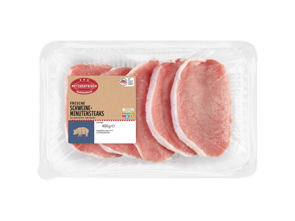 Frische Schweine-Minutensteaks
