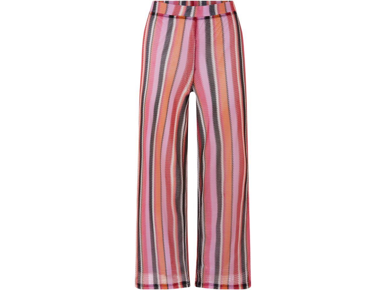 Pantaloni a righe multicolor a vita alta.