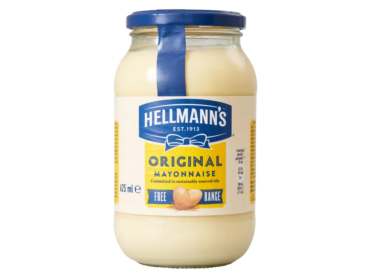 Hellmann's Original Free Range majonēzes burka, 625 ml.