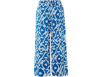 Φαρδιά παντελόνια με μπλε και άσπρο σχέδιο.