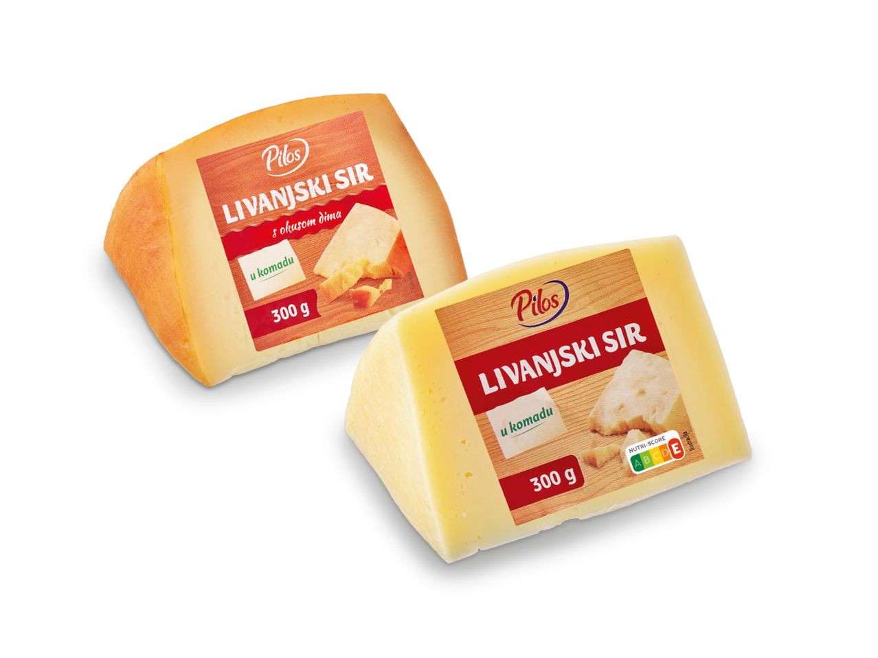 Dva pakiranja Pilos Livanjskog sira, jedno s okusom dima, oba po 300g.