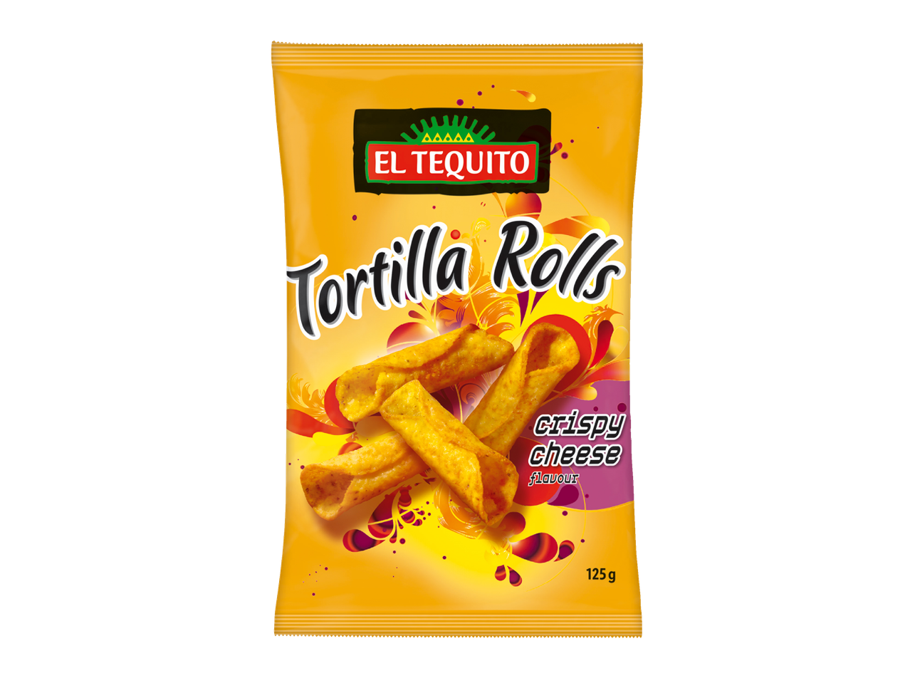 El Tequito Tortilla Rolls, knapperige kaassmaak, zak van 125g.
