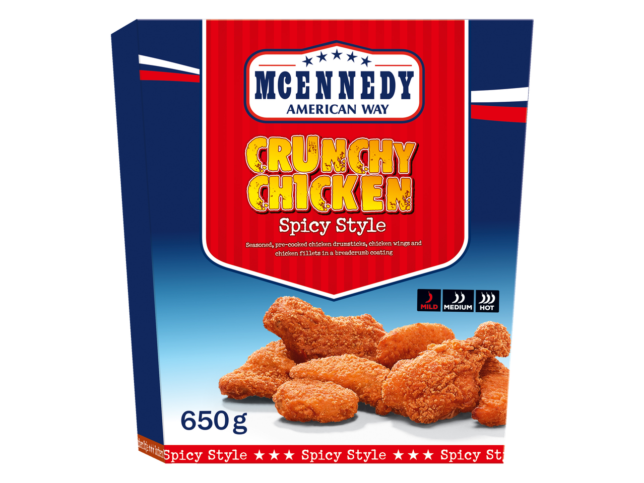McKennedy American Way: Ropogós, csípős csirke (650g).