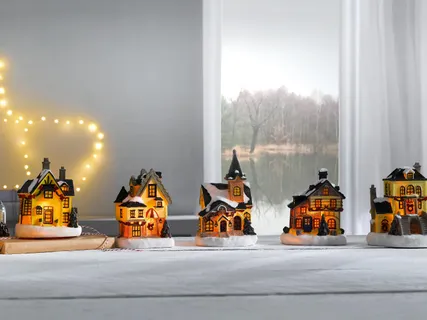 LED-es karácsonyi utca