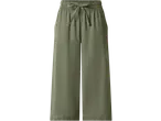 Pantaloni culotte ESMARA de damă, verde kaki, cu talie elastică și șnur.