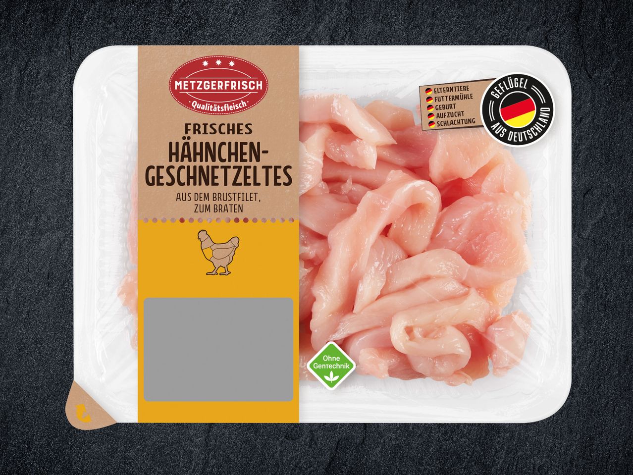 Metzgerfrisch: Frische Hähnchenbruststreifen zum Braten.