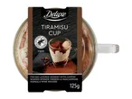 Tiramisu cup dessert with coffee-soaked sponge fingers and mascarpone Marsala wine mousse, 125g.