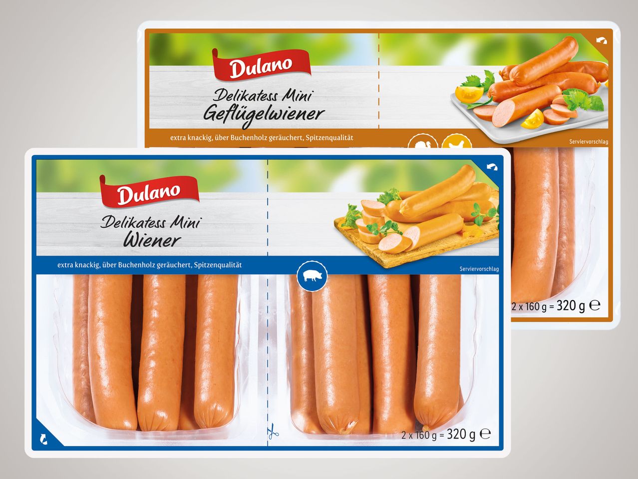 Gehe zu Vollbildansicht: Dulano Delikatess Mini Wiener - Bild 1