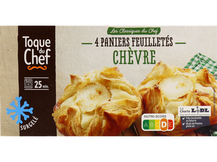 4 paniers feuilletés chèvre