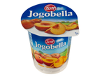 Zott Jogobella barackos joghurt pohár barackokkal a címkén.