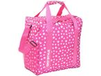 Pink and white Thermal Bag with a shoulder strap