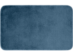 Covoraș de baie LIVARNO albastru închis cu textură moale.