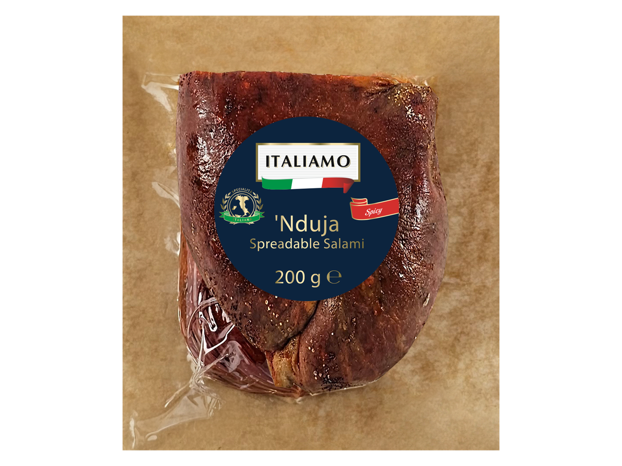 Italiamo 'Nduja Spreadable Salami, 200g, spicy