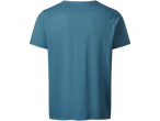 Vedere din spate a unui tricou simplu turcoaz.