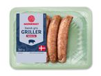 Pakkede grillpølser af dansk gris, 360g, med Salsiccia-smag.