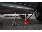 Mașină ridicată cu cric hidraulic Parkside® și suport.