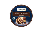 Sorvete Italimo, sabor cacau e baunilha.