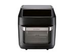 A black SilverCrest air fryer with a transparent window and a silver handle.