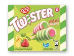 Pakke med seks Twister mini ananas ispinde.