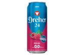 Dreher 24 alkoholmentes, málna ízesítésű ital dobozban.