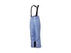 Light blue ski trousers with black suspenders