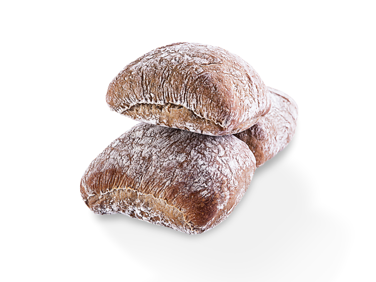 Įjungti viso ekrano vaizdą: Maža tamsi itališka duonelė „Ciabatta“ – vaizdas 1