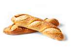 Twee knapperige baguettes.