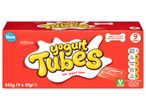 Milbona Yogurt Tubes, a new strawberry-flavored kids' yogurt snack in a 9-pack box.