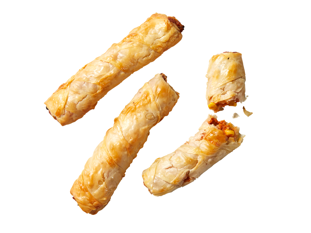 Kepti pyragaičiai su pikantišku įdaru.