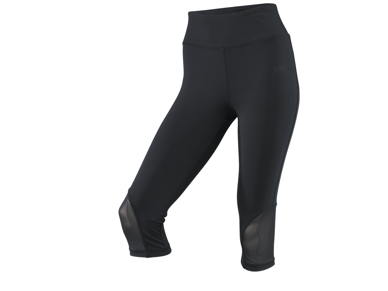 Corsaire de fitness CRIVIT noir pour femme avec détails en maille