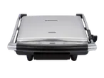 SILVERCREST® Panini Grill, closed, showing power and ready indicator lights.