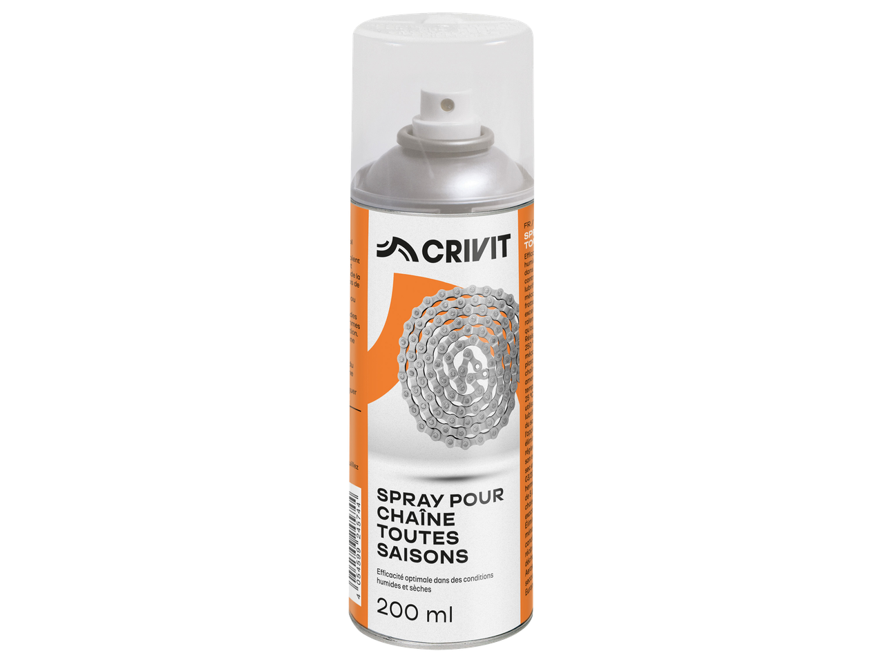 Spray lubrifiant pour chaîne de vélo toutes saisons, 200 ml
