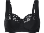 ESMARA Damen Soft-BH preto com detalhes de renda floral.