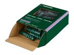 Green wall plugs in a cardboard box, with text indicating size and quantity.