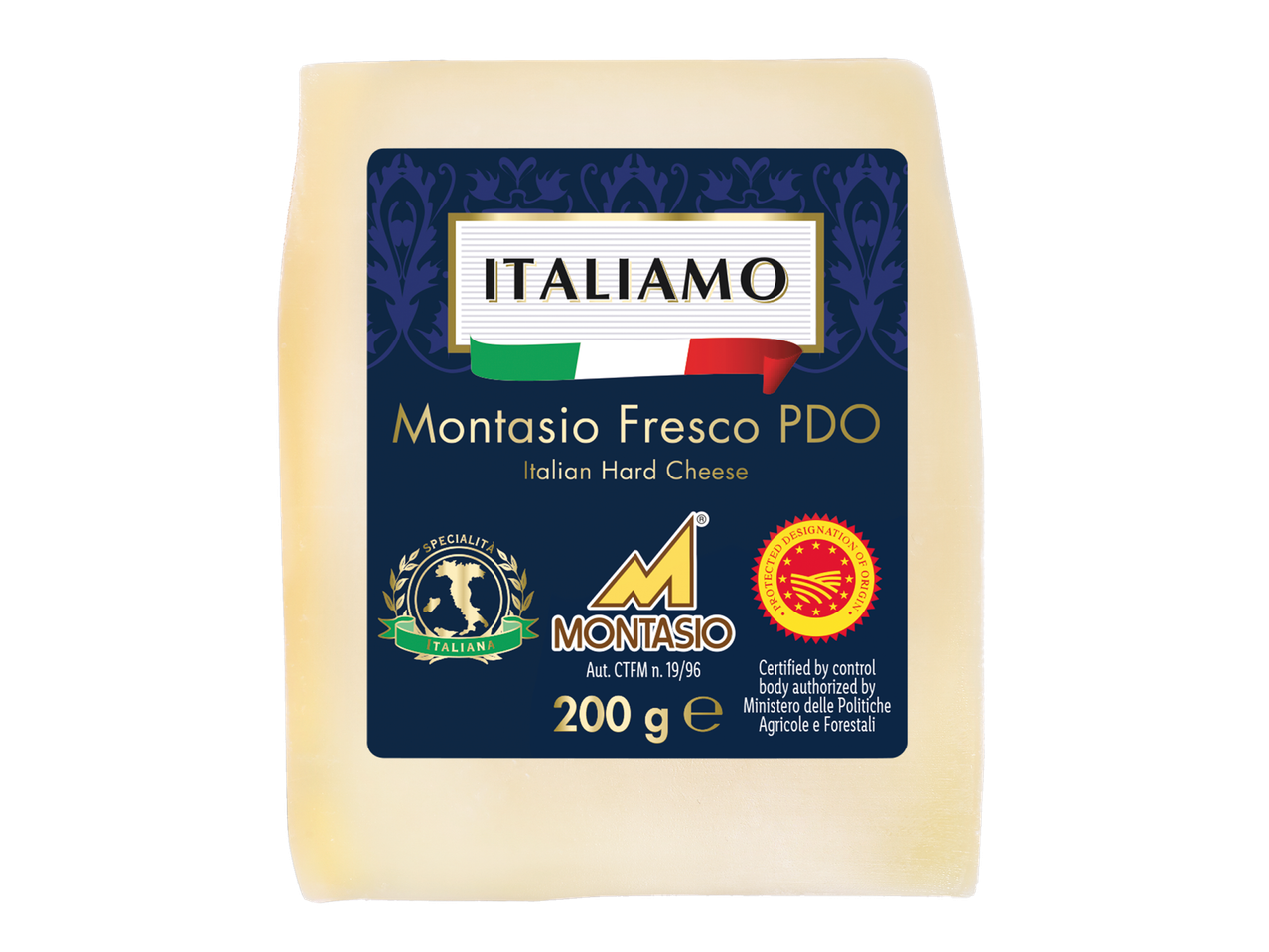 Montasio Fresco PDO italijanski trdi sir, 200 g