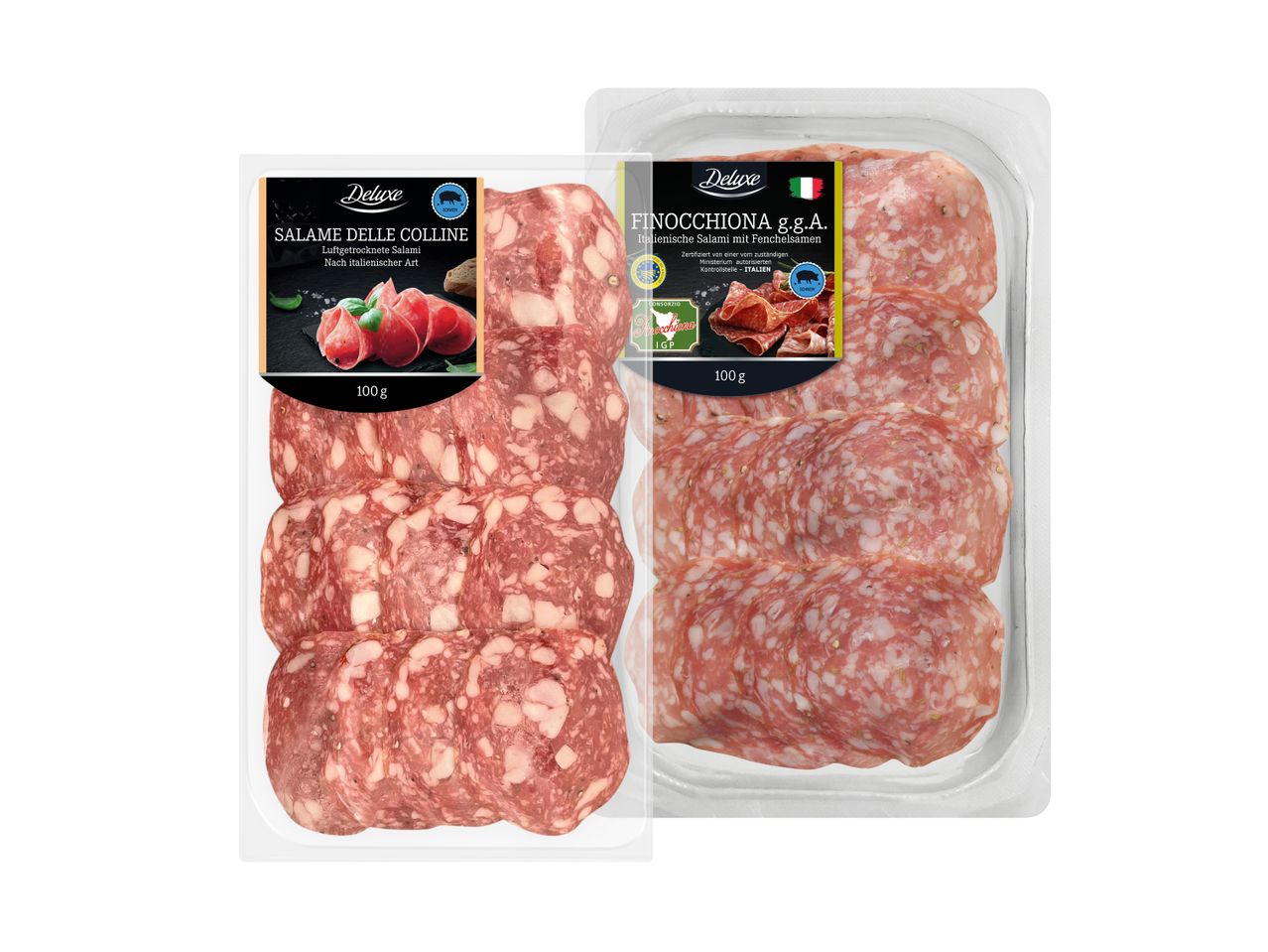 Deluxe Salami-Packungen: Salame delle Colline und Finocchiona g.g.A.