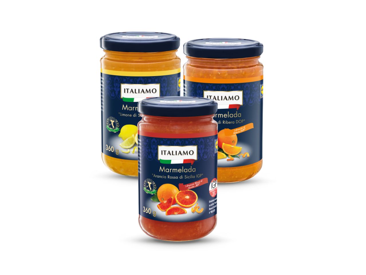 Tri staklenke Passata umaka različitih okusa.