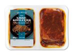 Paprikamarinerede nakkekoteletter i bakke, 600g, klar til grill og pande.