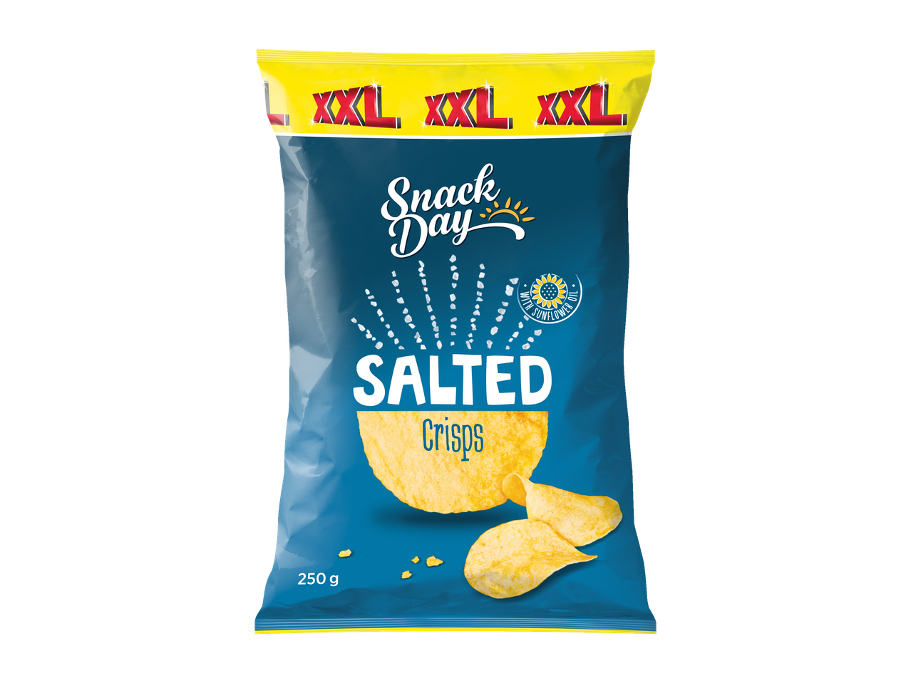 Snack Day XXL Zoute Chips, zak van 250g.