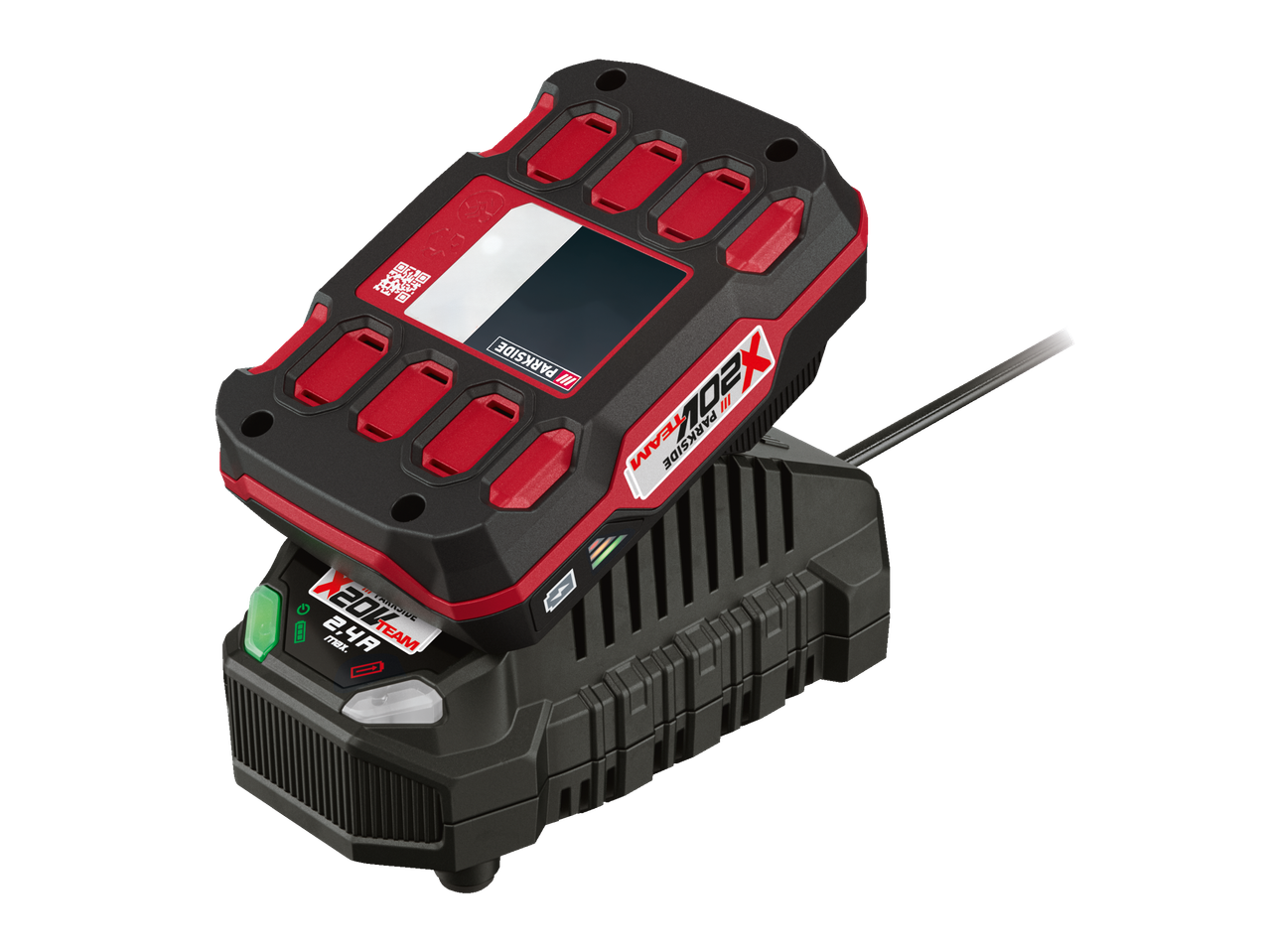 Parkside® 20 V, 2 Ah PAP 20 akumuliatorius ir 2,4 A PLG 20 įkroviklis